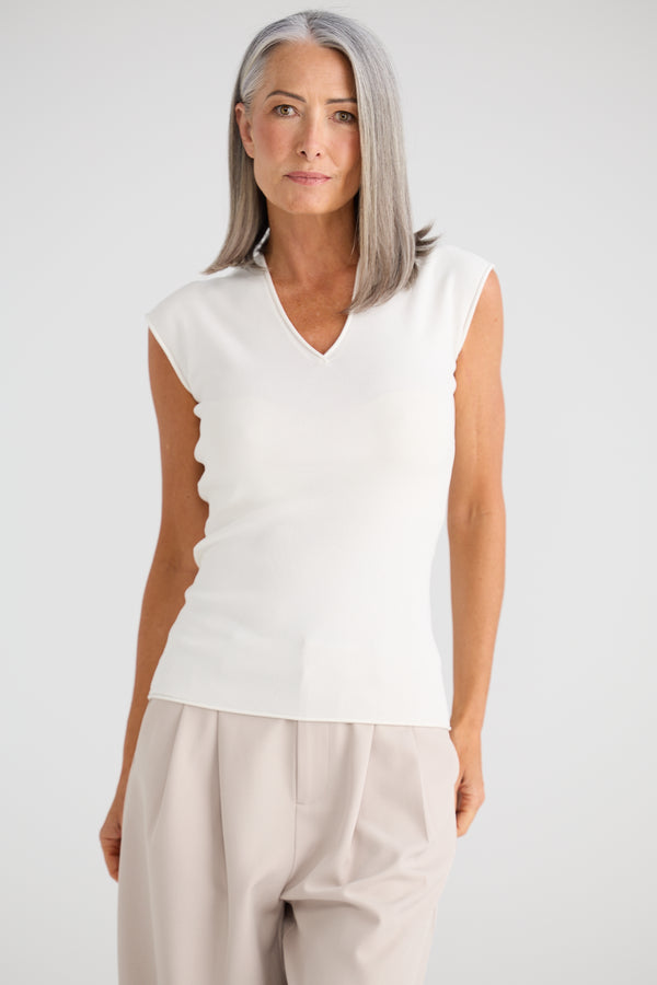Clara Knit Top Off White