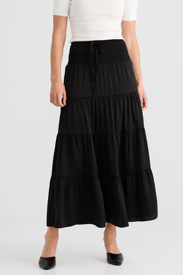 Greer Skirt Black/Khaki