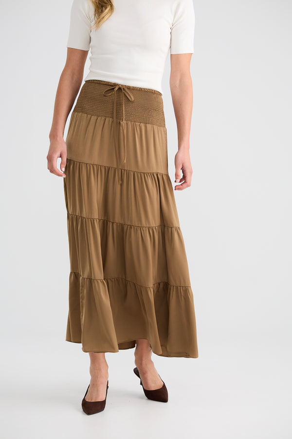 Greer Skirt Black/Khaki