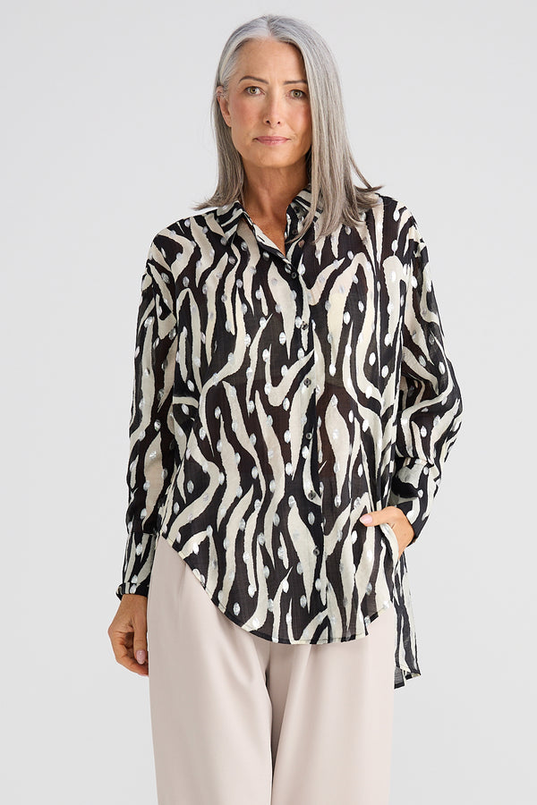 Homestead Shirt Zebra Print