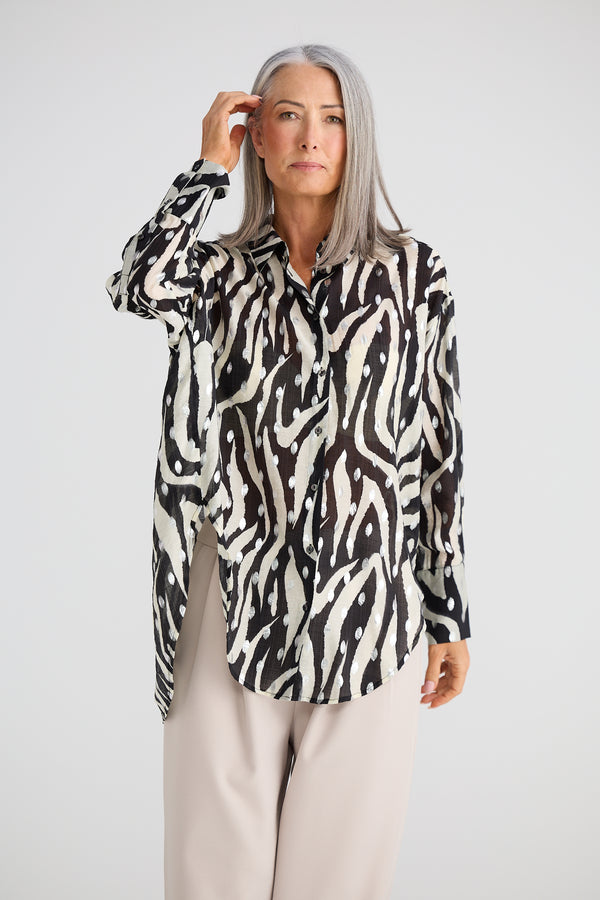 Homestead Shirt Zebra Print