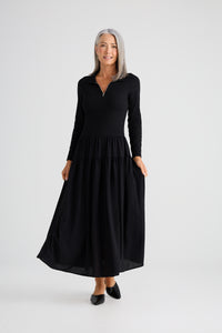 Juliette Long Sleeve Dress Black