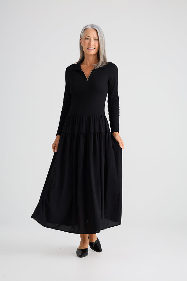 Juliette Long Sleeve Dress Black