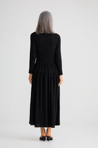 Juliette Long Sleeve Dress Black