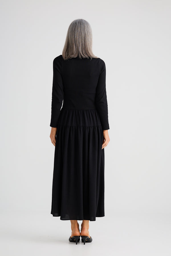 Juliette Long Sleeve Dress Black