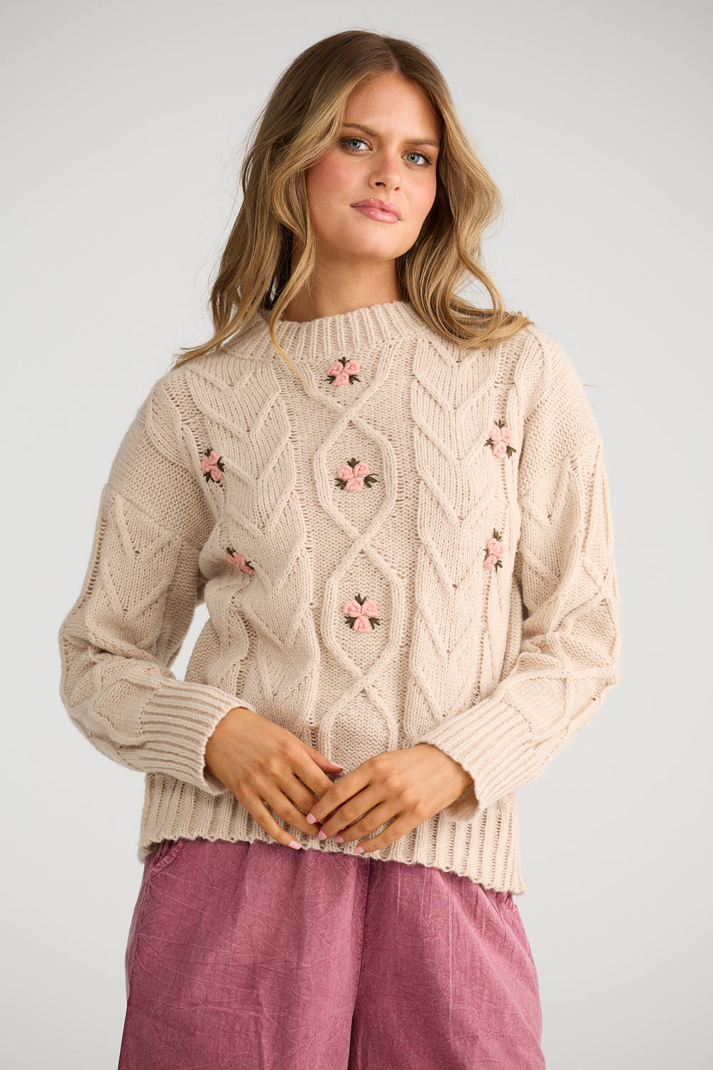 Betty Knit Cream Floral
